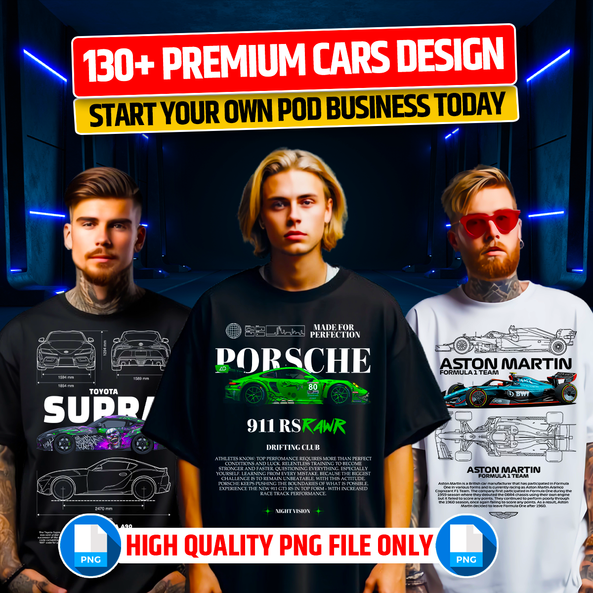 130+ Car T-Shirt Design Bundle – Sleek & High-Speed - Car & Bike T-shirt design bundle