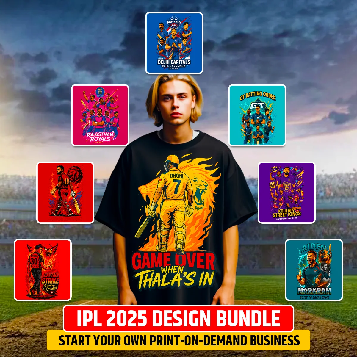 IPL 2026 Tshirt Design Bundle - Sports T-shirt design bundle
