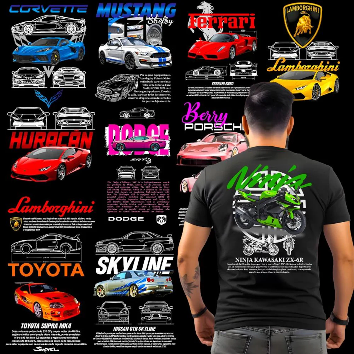 1000+ Car Design Bundle for POD Store Tshirt Business 02