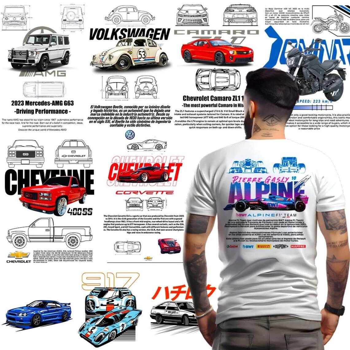 1000+ Car Design Bundle for POD Store Tshirt Business 03