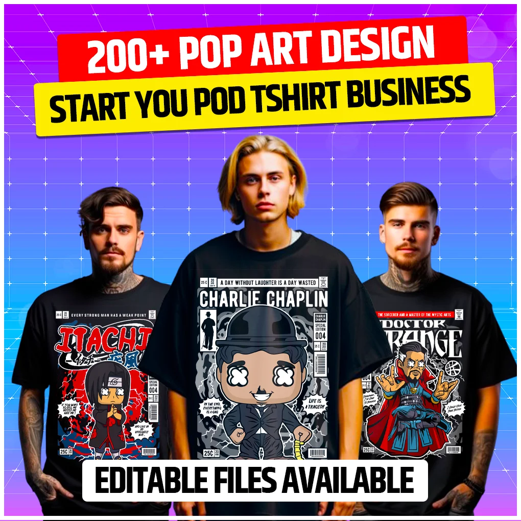 POP ART DESIGN BUNDLE FOR POD BUSINESS