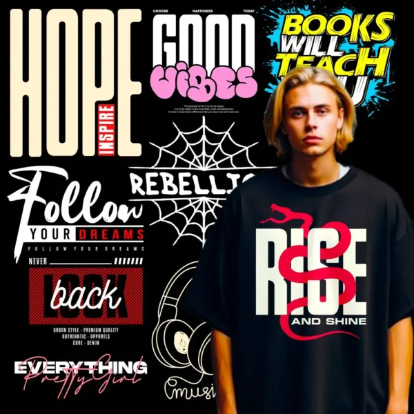 100+ Typography T-shirt Bundle - Image 6