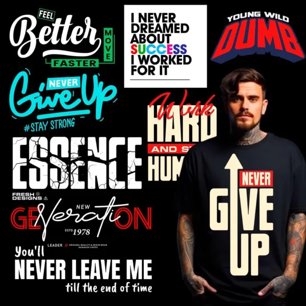 100+ Typography T-shirt Bundle - Image 5
