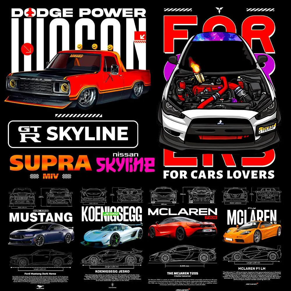 150+ PNG Car Design Bundle for POD Business 04