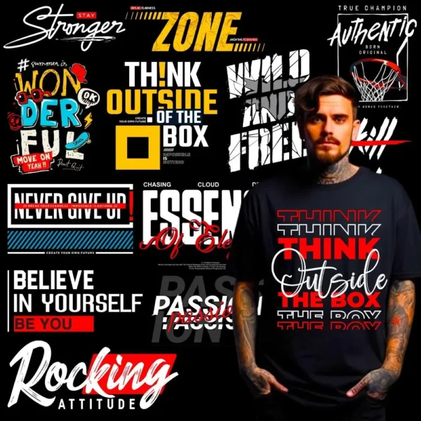 400+ Typography T-shirt Bundle - Image 6