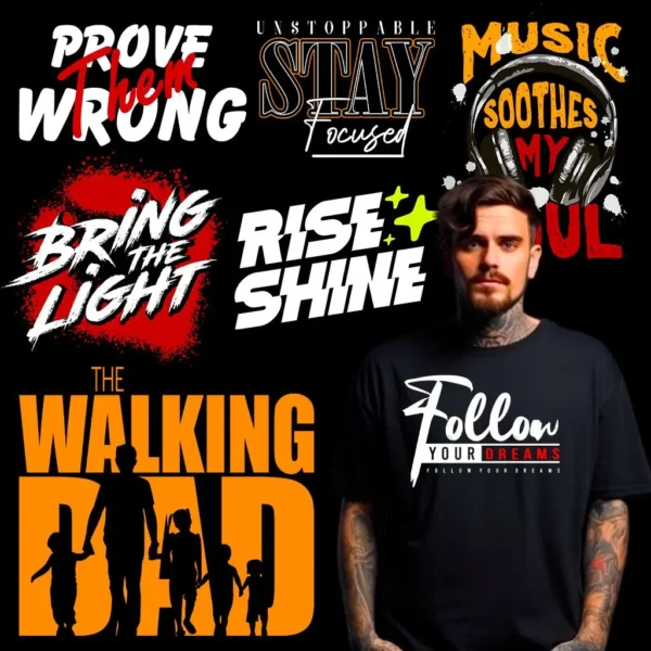 100+ Typography T-shirt Bundle - Image 2