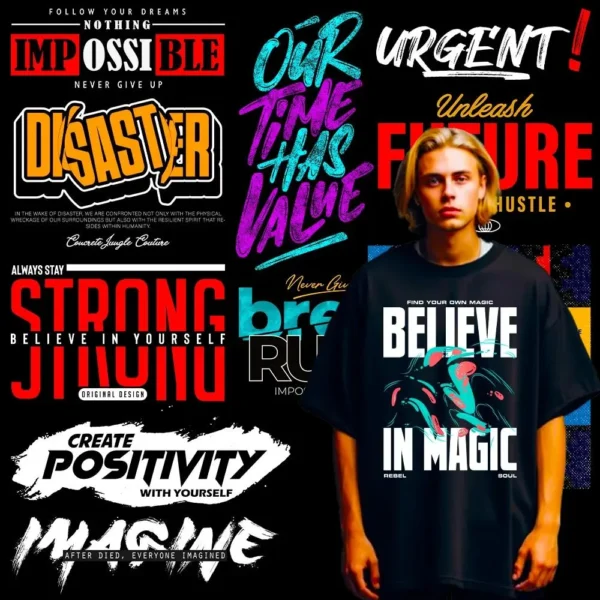 400+ Typography T-shirt Bundle - Image 5