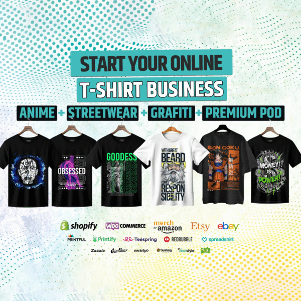 15000+ Streetwear, Anime, Graffiti & Premium Design Bundle for POD Business
