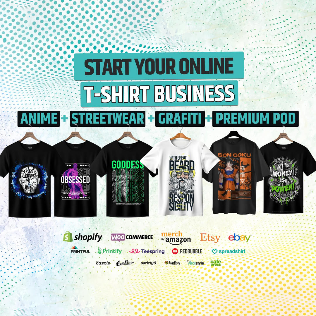 15000+ Streetwear, Anime, Graffiti & Premium Design Bundle for POD Business