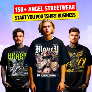150+ Angel Streetwear Design Bundle for POD Business Main