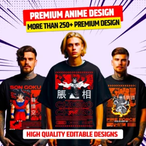 250+ Premium Anime Bundle for POD Business Main