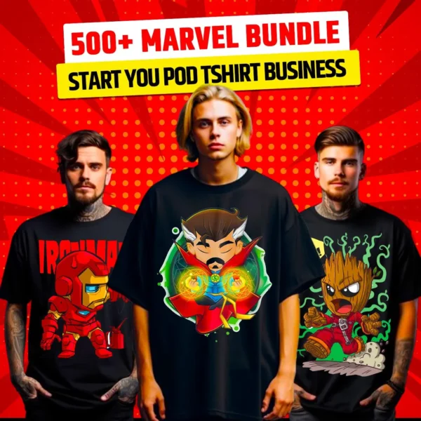 500+ Avenger & Marvel T-Shirt Design