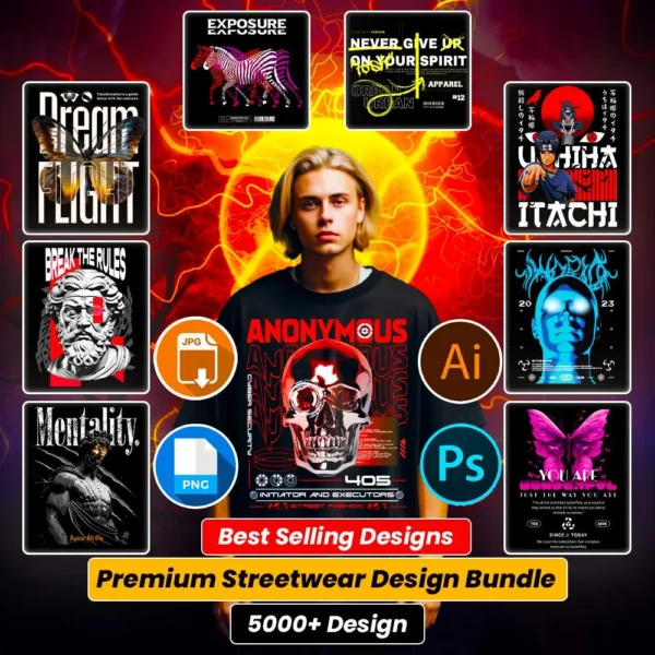 5000+ Streetwear Design Bundle for POD Business Main