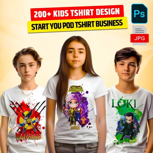 200+ KIDS Design Bundle for POD Business Main