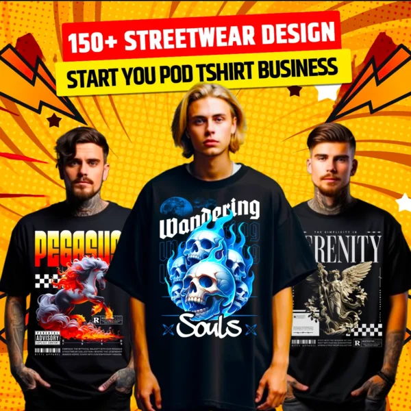 150+ Streetwear Design Bundle for POD Business Main