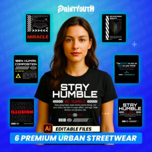6 Premium Urban Streetwear Design Bundle for POD Business Main